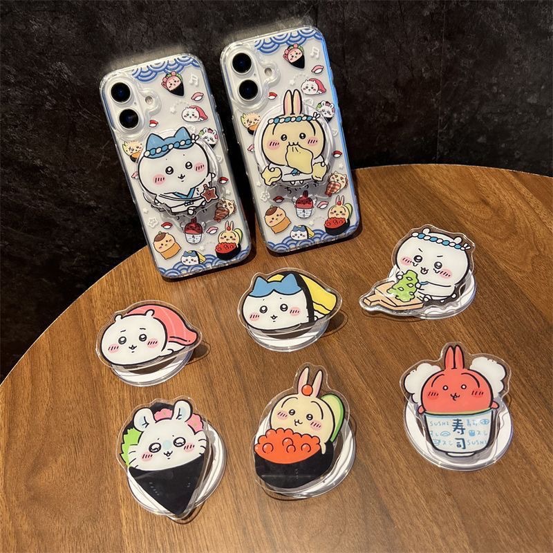 Cosplay Fire Prop - 「ちいかわ」の新しい「寿司うさぎ」は、超強力な吸着力と伸縮可能なスマホホルダーを備えたMagSafe対応の磁石式スタンドに最適です。