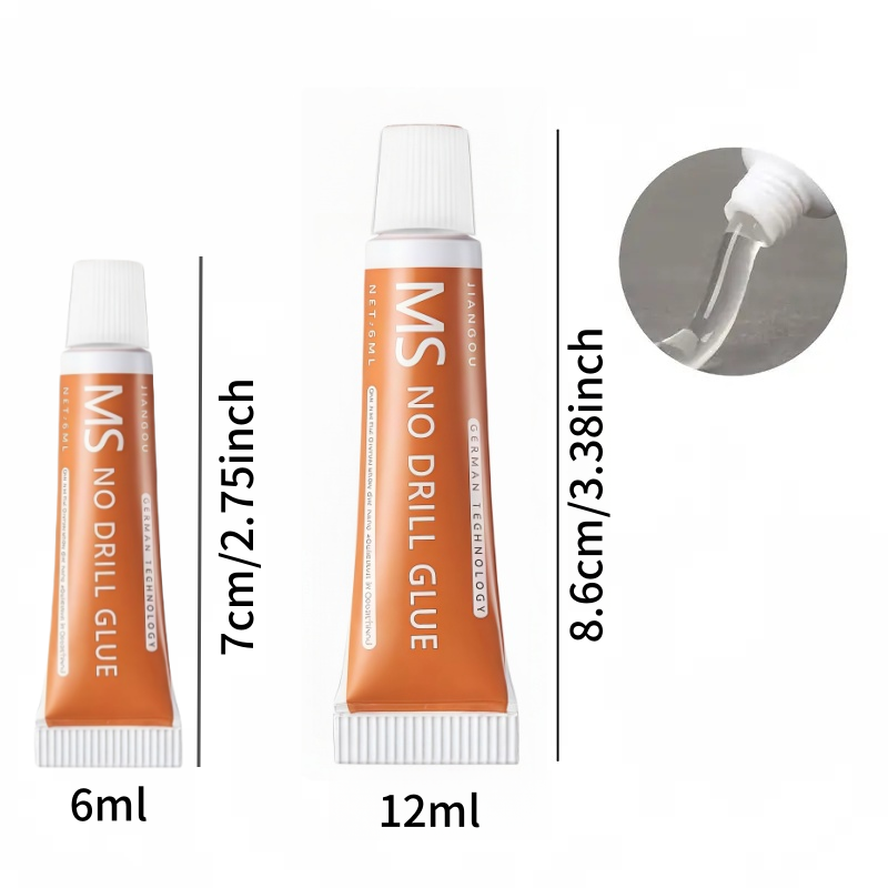 透明で耐久性の高い釘不要接着剤 (取り付けパッド付き) –  - Contact Cement Glue のレビューと価格